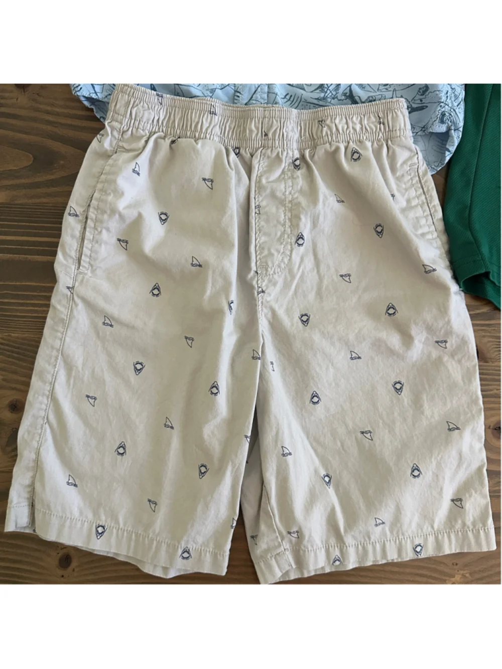 Boys Clothing Lot Cat & Jack Shark Shirt Shorts Size 8 10 Summer Outfit 3 Pc